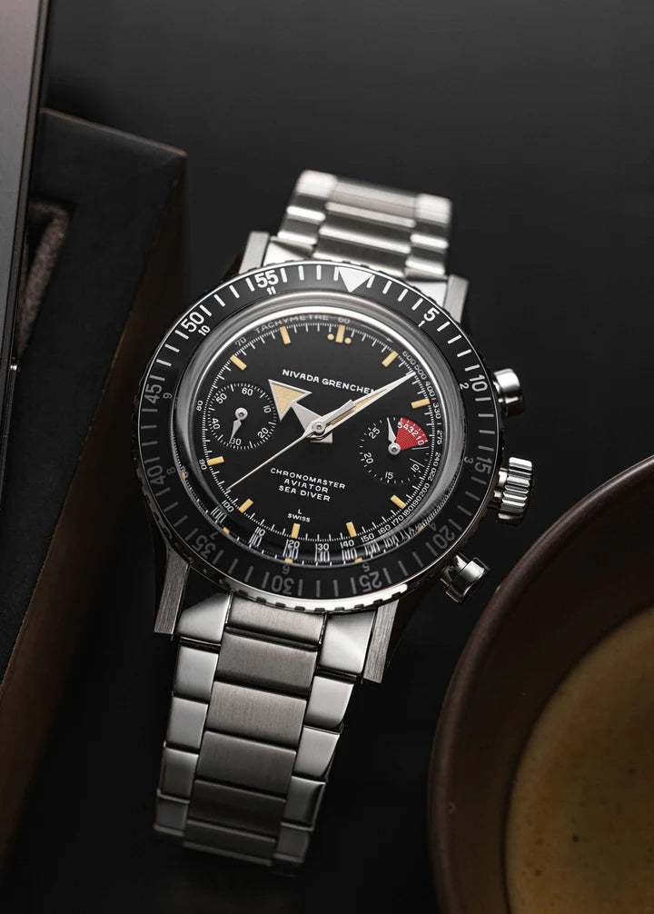 Nivada Grenchen CHRONOMASTER BROAD ARROW INTER.BEZEL - 38MM