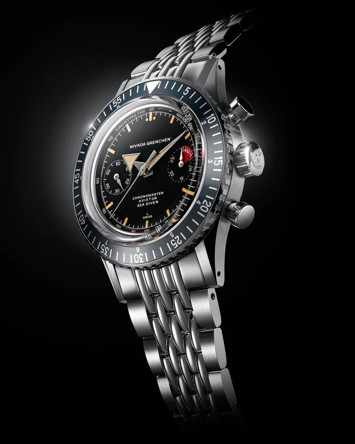Nivada Grenchen CHRONOMASTER BROAD ARROW INTER.BEZEL - 38MM