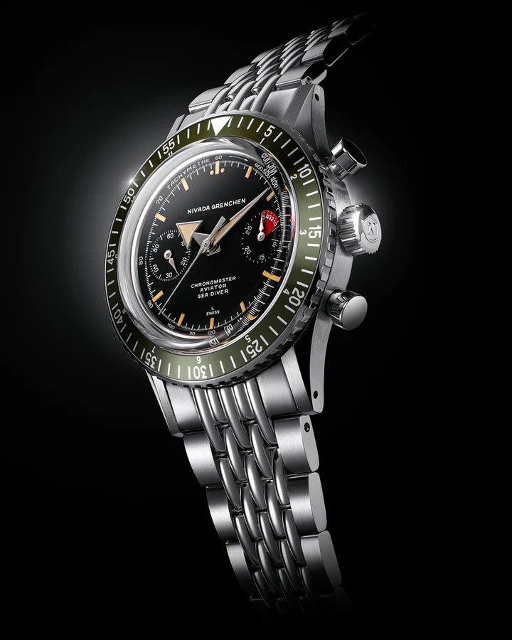 Nivada Grenchen CHRONOMASTER BROAD ARROW INTER.BEZEL - 38MM