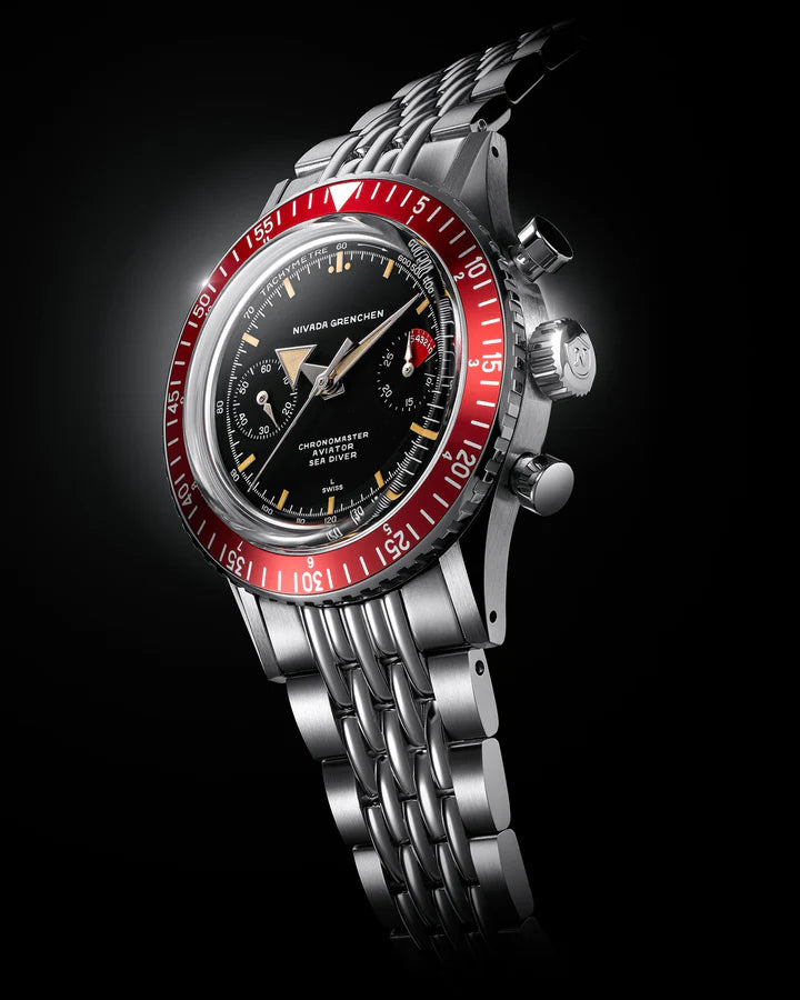 Nivada Grenchen CHRONOMASTER BROAD ARROW INTER.BEZEL - 38MM