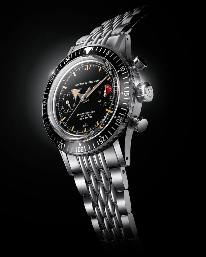 Nivada Grenchen CHRONOMASTER BROAD ARROW INTER.BEZEL - 38MM