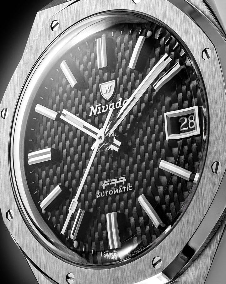 Nivada Grenchen F77 SST Black Beige Lume MK2 - 38mm