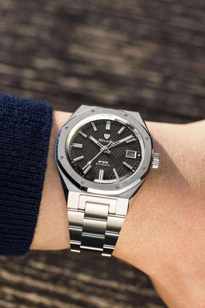 Nivada Grenchen F77 SST Black Beige Lume MK2 - 38mm