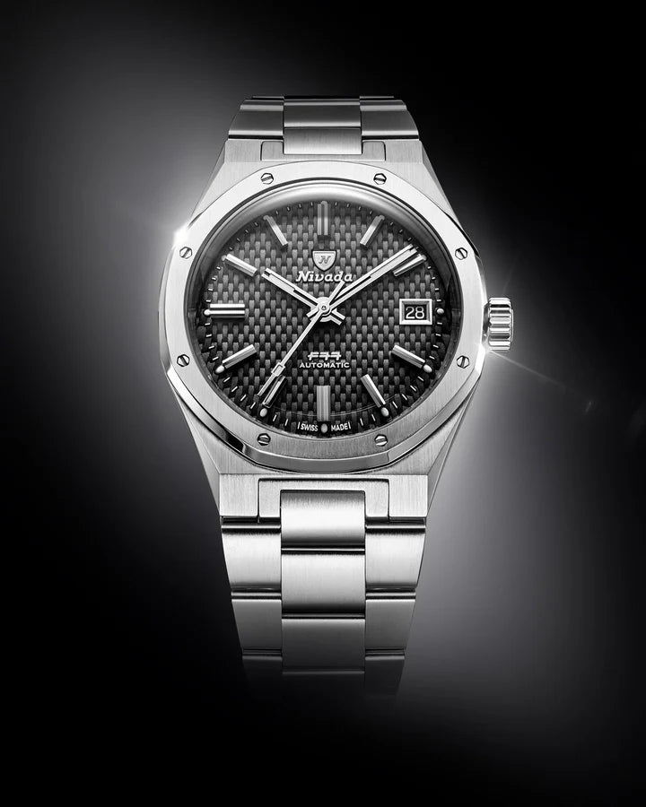 Nivada Grenchen F77 SST BLACK BEIGE LUME MK2 - 38MM