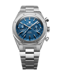 Nivada Grenchen F77 CHRONO MECAQUARTZ BLUE - 38MM