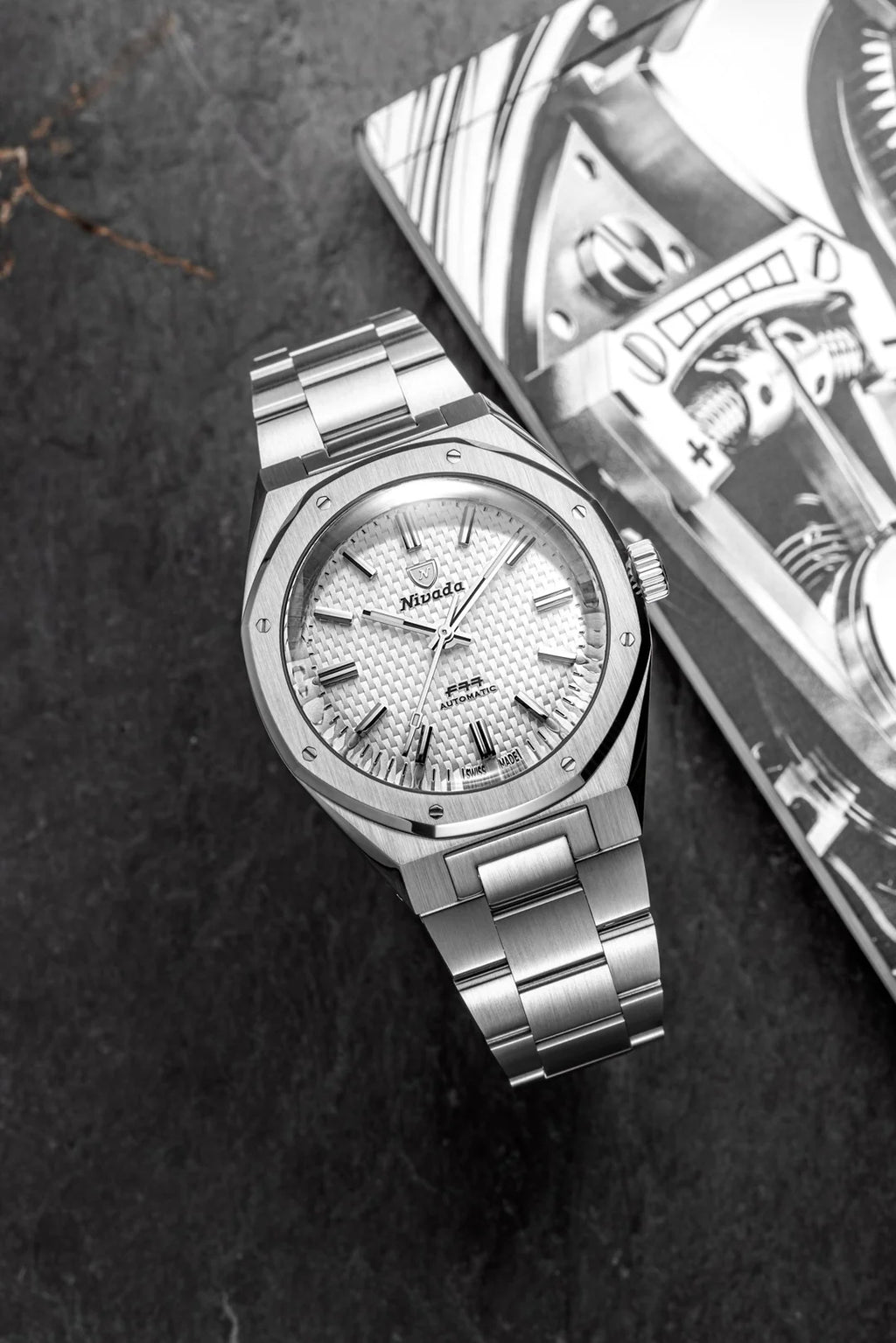 Nivada Grenchen F77 SST WHITE MK2 Date- 38MM