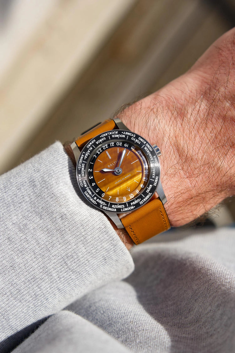 Baltic Heures du Monde Worldtimer - Tiger Eye