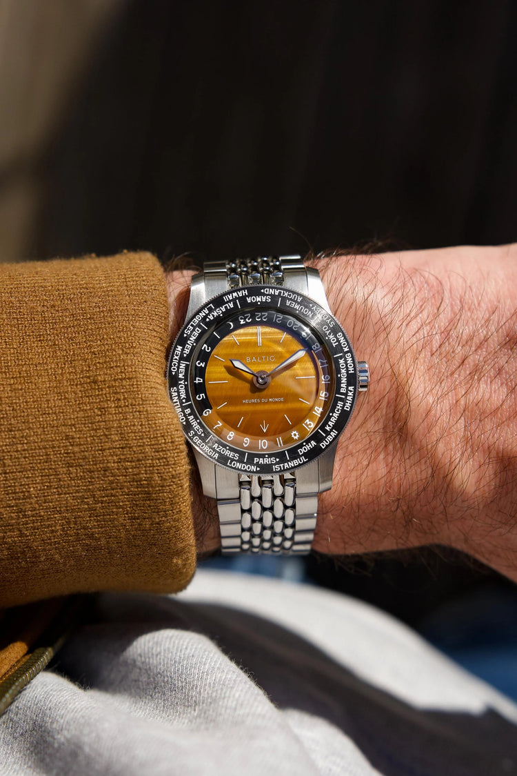 Baltic Heures du Monde Worldtimer - Tiger Eye