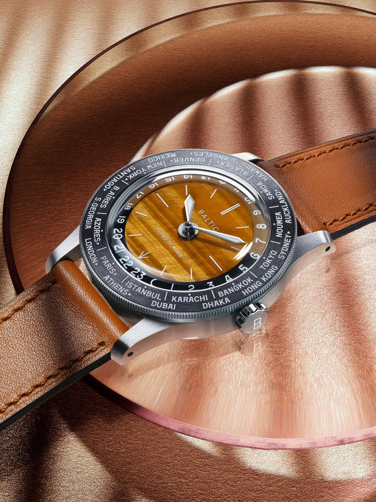 Baltic Heures du Monde Worldtimer - Tiger Eye