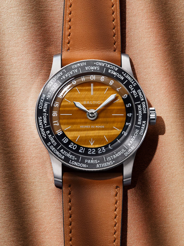 Baltic Heures du Monde Worldtimer - Tiger Eye