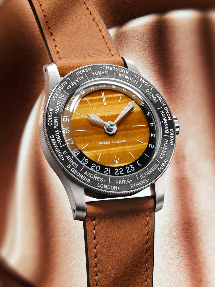 Baltic Heures du Monde Worldtimer - Tiger Eye