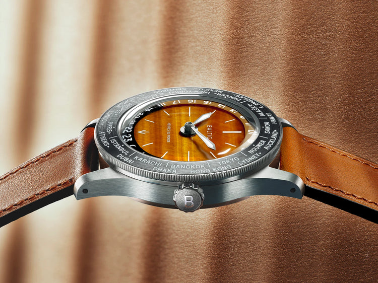 Baltic Heures du Monde Worldtimer - Tiger Eye