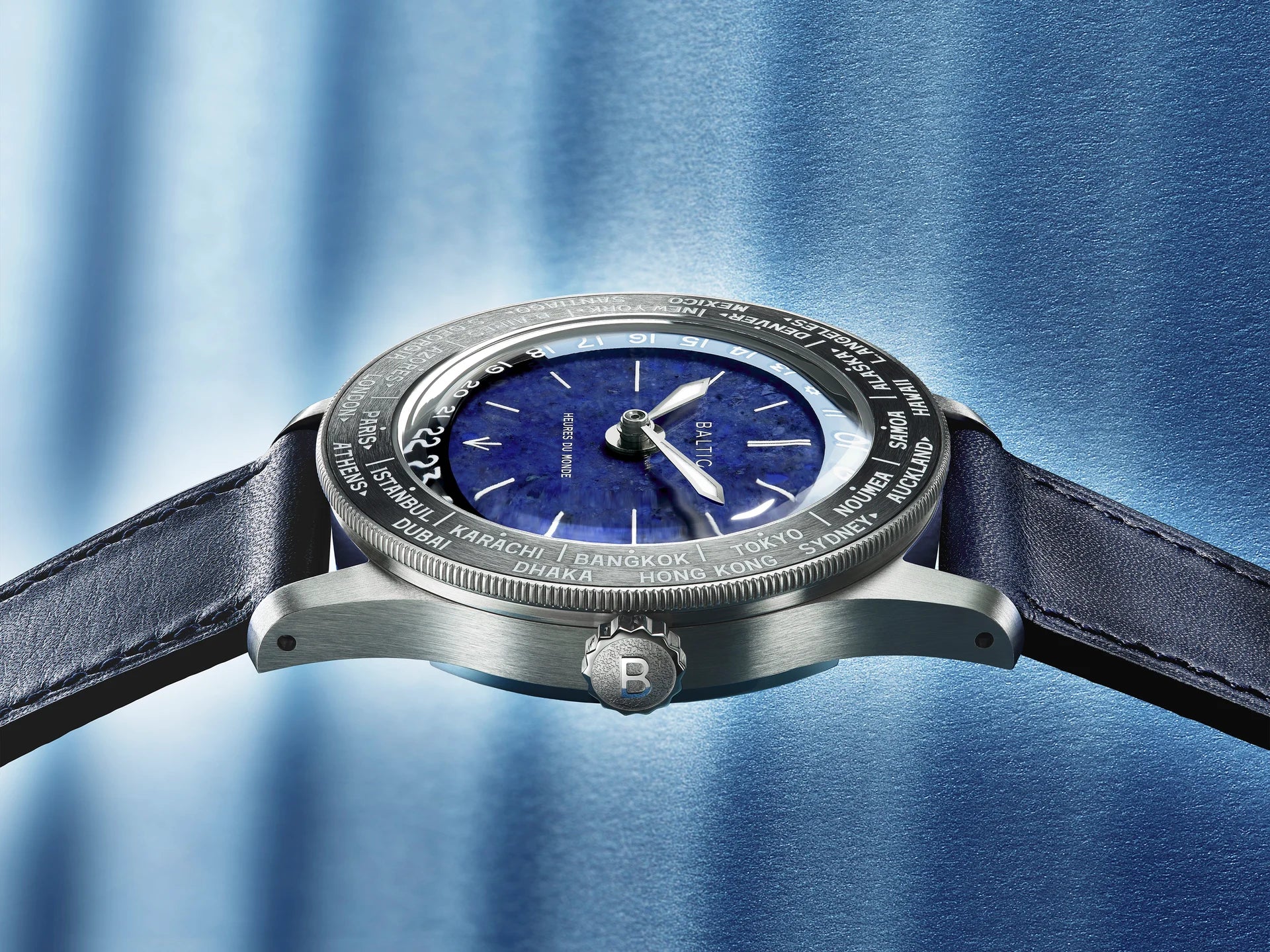 Baltic Heures du Monde Worldtimer - Sodalite