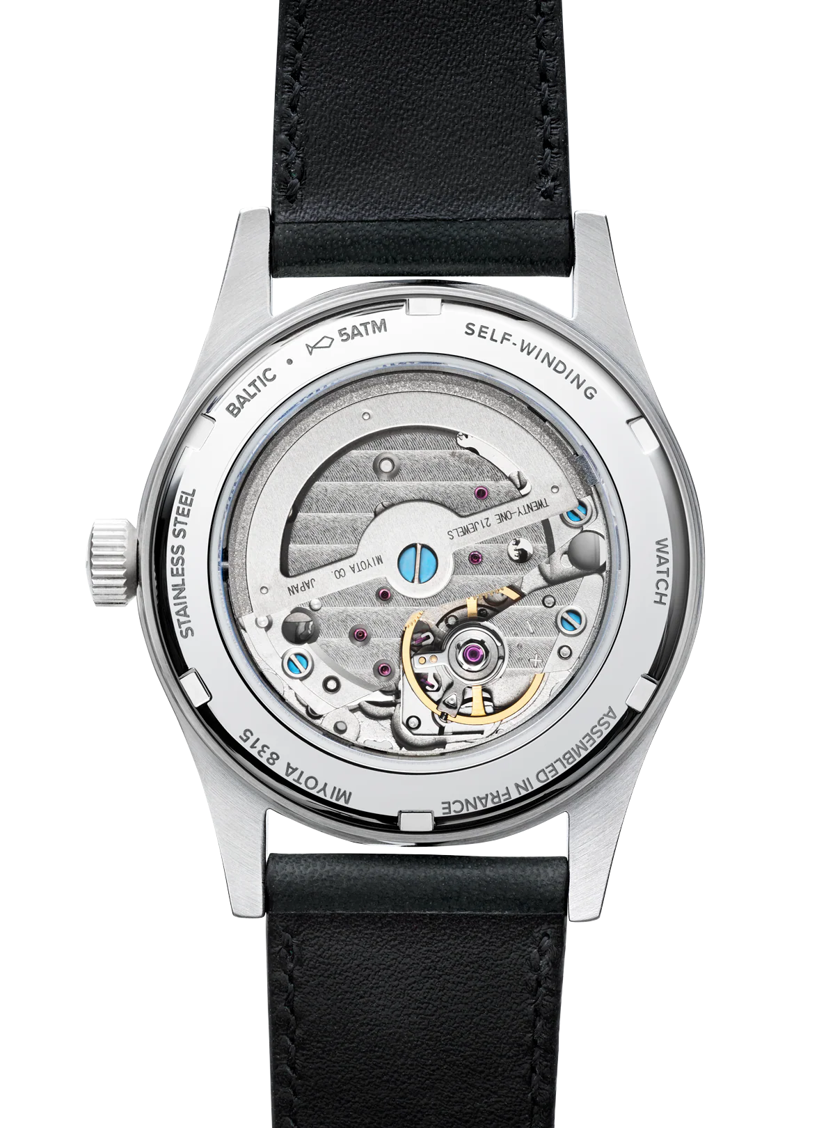 Baltic HMS 002 - Blue Gilt - Open Caseback