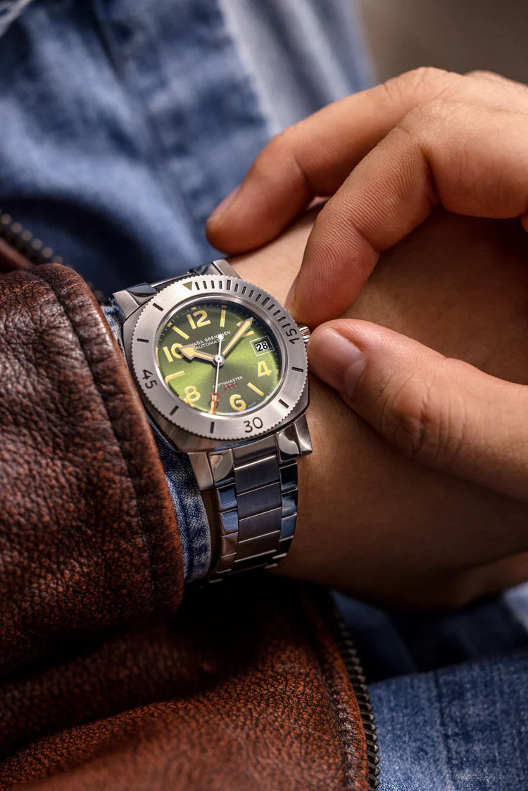 Nivada Grenchen Numerals Date - Depthmaster Green