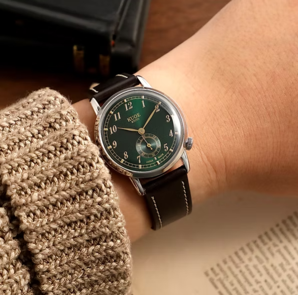 Kuoe OLD SMITH 90-007 Automatic Green Sunray Dial