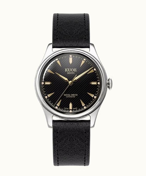 Kuoe ROYAL SMITH 90-006 Silver Case Black Dial