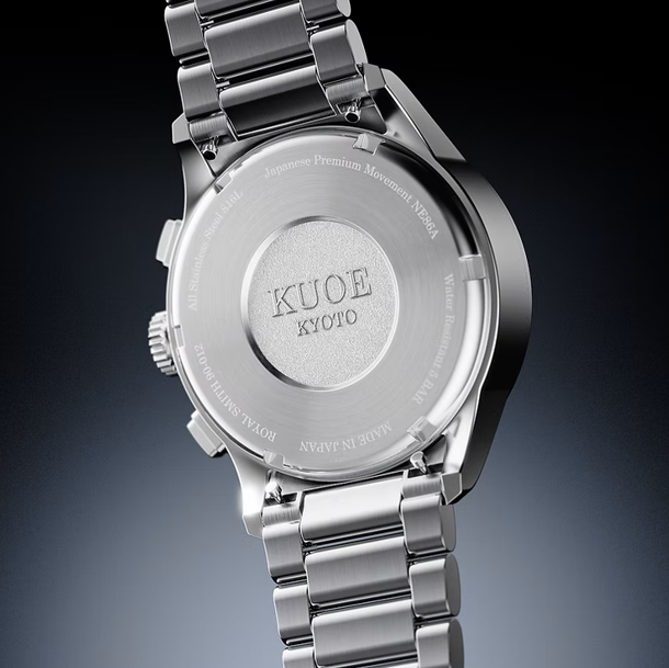 Kuoe ROYAL SMITH 90-012 Automatic Chronograph, Salmon Pink with Breguet Numerals