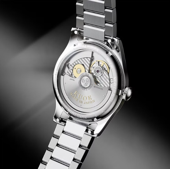 Kuoe ROYAL SMITH 90-006 Breguet Numerals Silver Case Black Dial