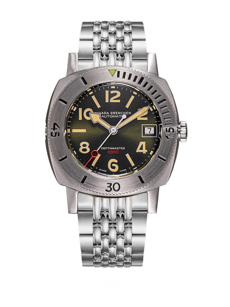 Nivada Grenchen Numerals Date - Depthmaster Green