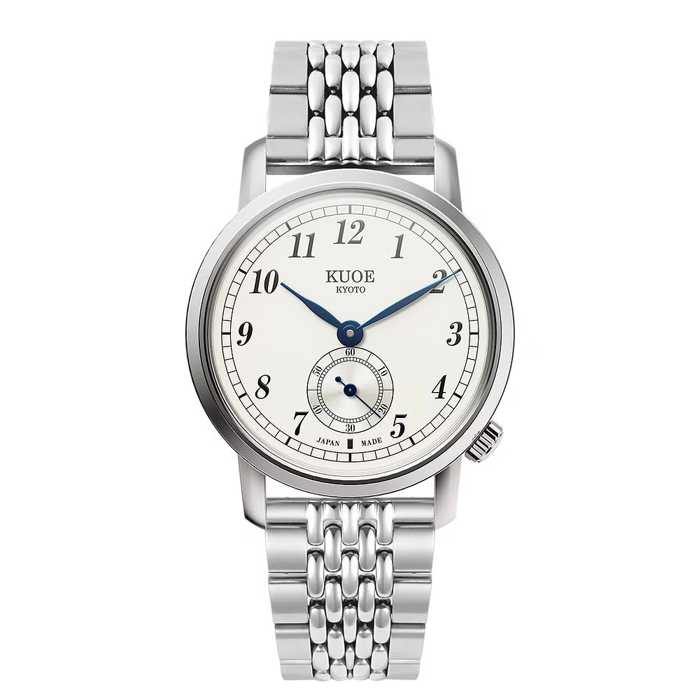 Kuoe OLD SMITH 90-007 Automatic Blued Steel Hands with Stainless Steel Bracelet