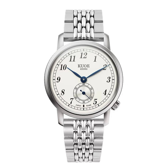 Kuoe Old Smith 90-007 Automatic Blued Steel Hands with Stainless Steel Bracelet