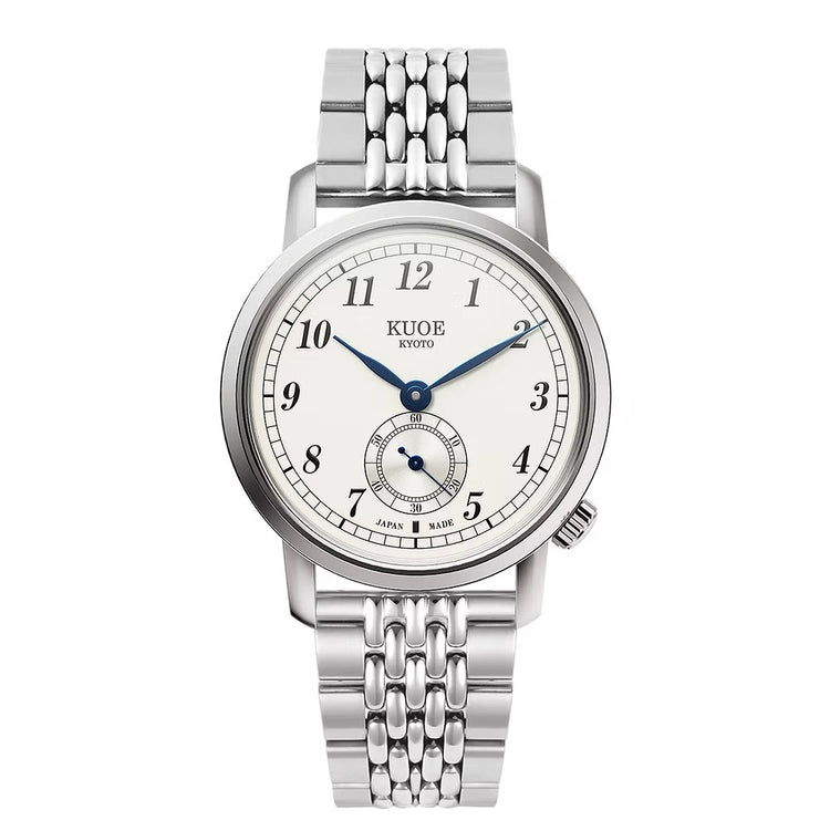 Kuoe Old Smith 90-007 Automatic Blued Steel Hands with Stainless Steel Bracelet