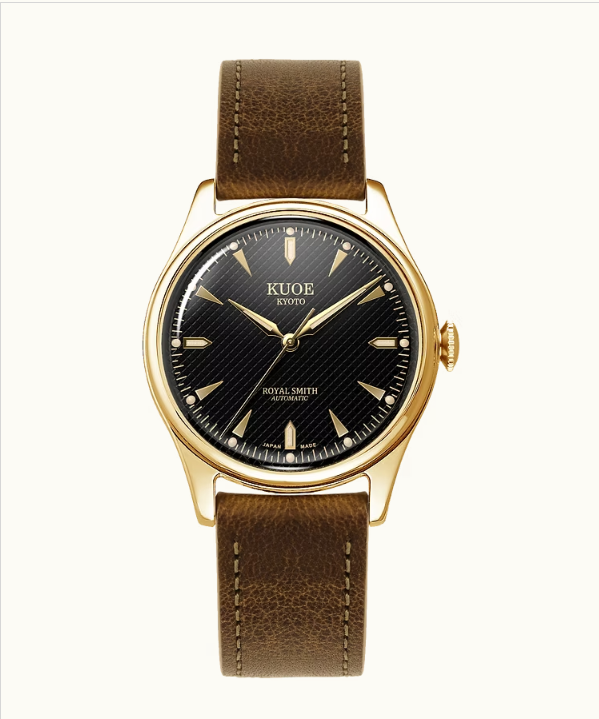 Kuoe ROYAL SMITH 90-006 Gold Case Black Dial