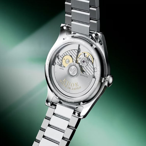 Kuoe ROYAL SMITH 90-006 Breguet Numerals Silver Case Green Dial