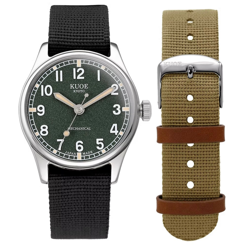 Kuoe OLD SMITH 90-002 Automatic, Green Dial with Swiss Super-LumiNova