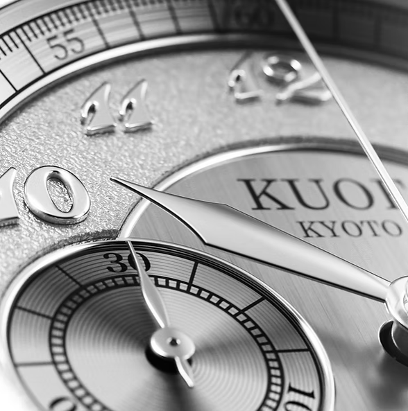 Kuoe ROYAL SMITH 90-012 Automatic Chronograph, Silver with Breguet Numerals