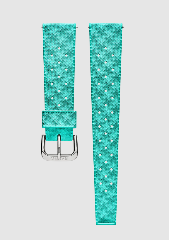 Baltic Rubber Sport Straps - Stainless Steel / Medium