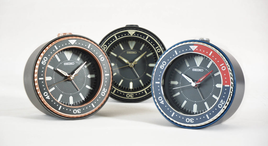 Mai Seiko Classic Alarm Clock with Black Watch Face