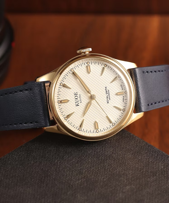 Kuoe ROYAL SMITH 90-006 Gold Case Ivory Dial