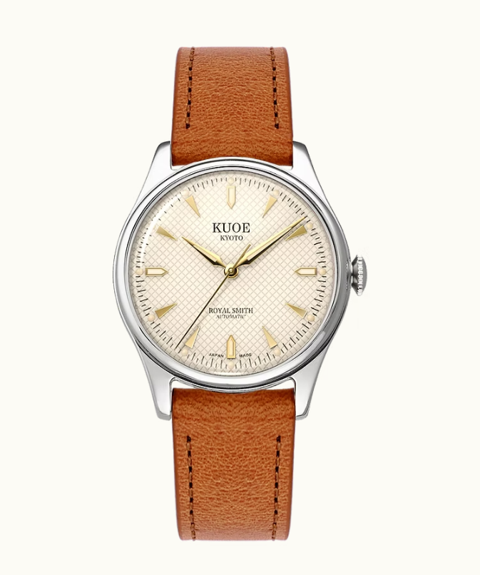 Kuoe ROYAL SMITH 90-006 Silver Case Ivory Dial