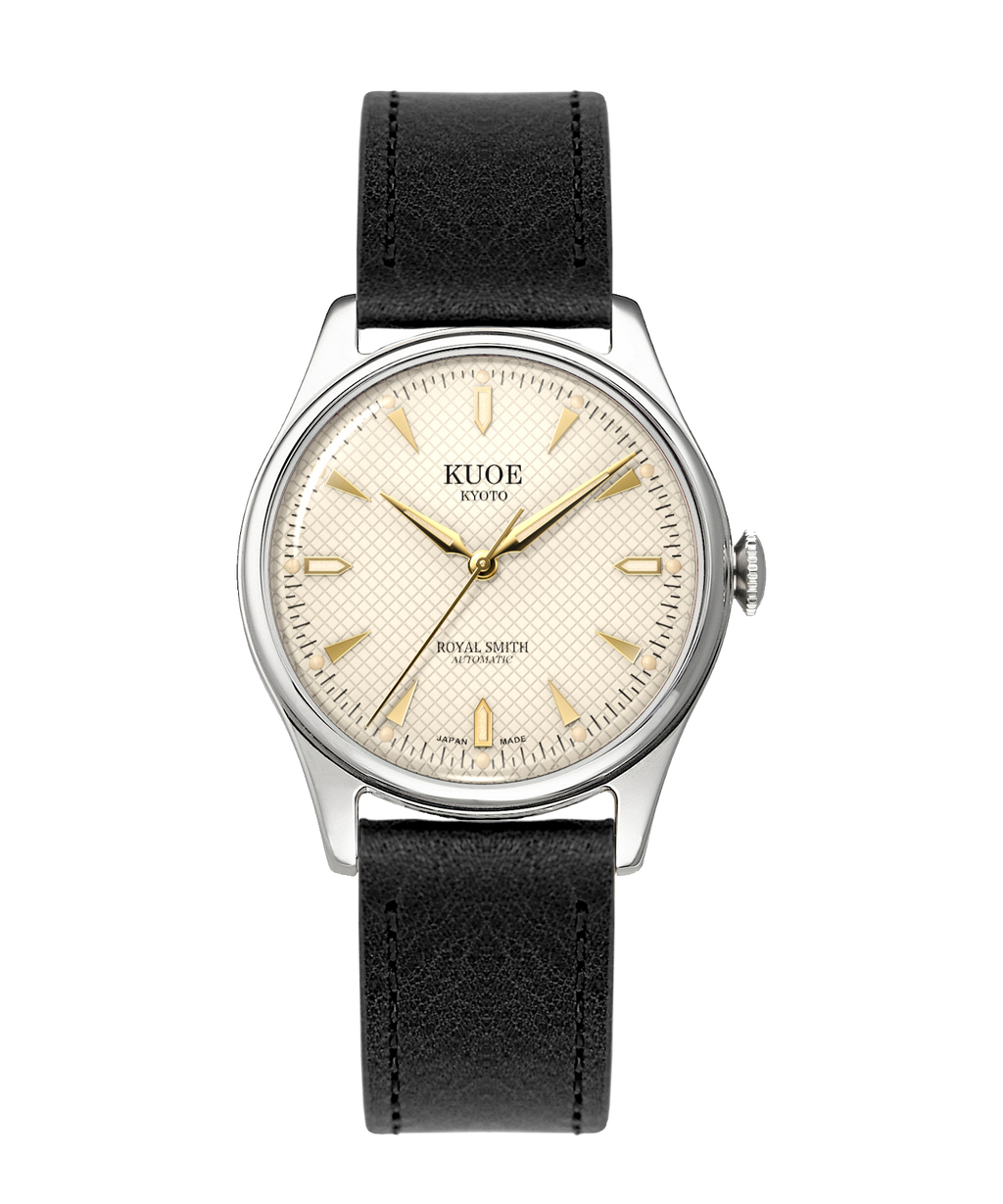Kuoe ROYAL SMITH 90-006 Silver Case Ivory Dial