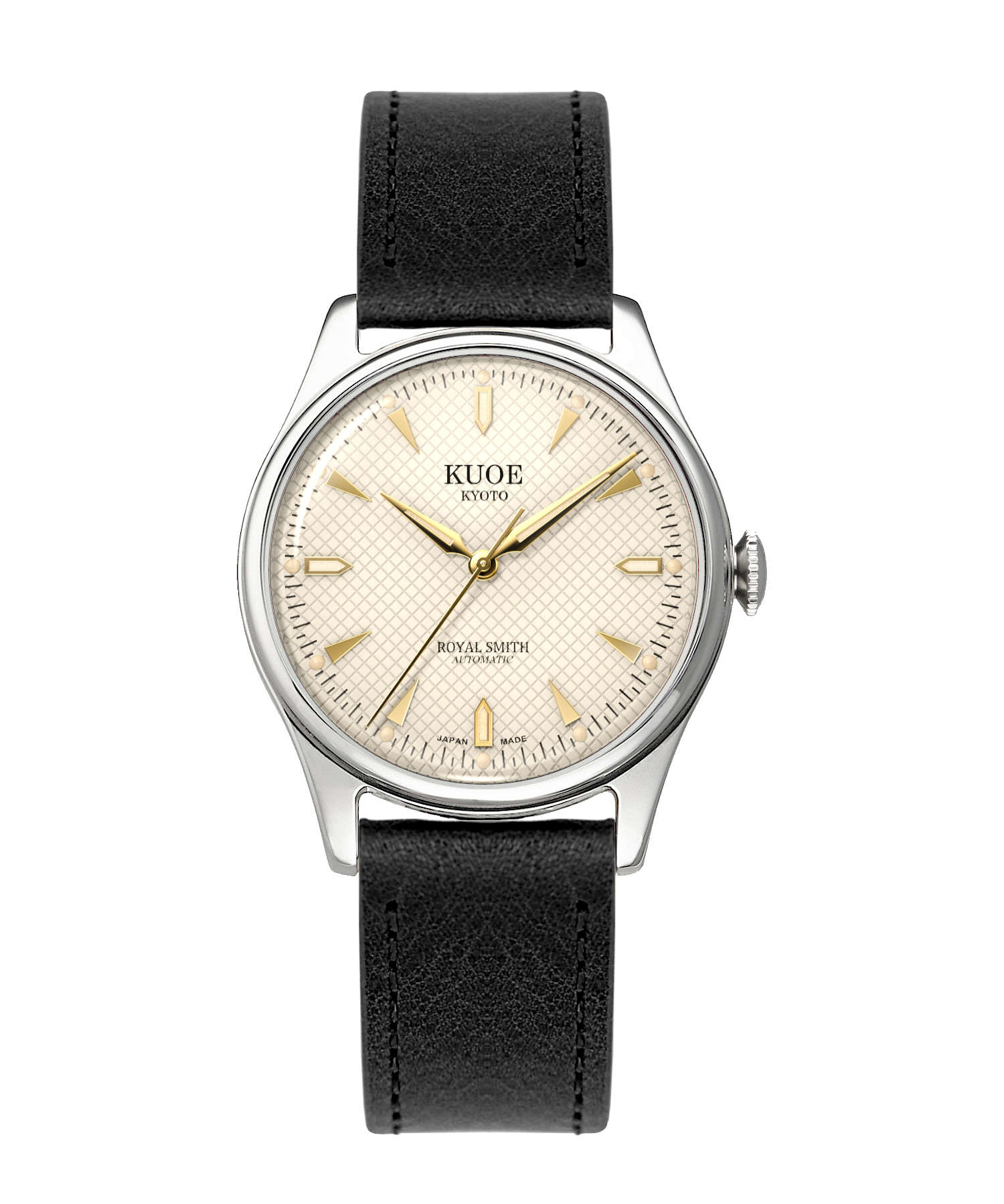 Kuoe ROYAL SMITH 90-006 Silver Case Ivory Dial