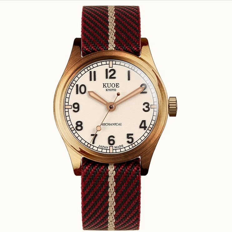 Kuoe OLD SMITH 90-002 38mm Version Bronze Case Ivory Dial