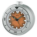 Mai Modern Alarm Clock, Rotating Bezel, SILVER/ORANGE FACE