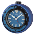 Mai Modern Alarm Clock Rotating Bezel Fidget, metallic blue