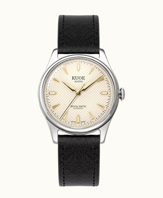 Kuoe ROYAL SMITH 90-006 Silver Case Ivory Dial