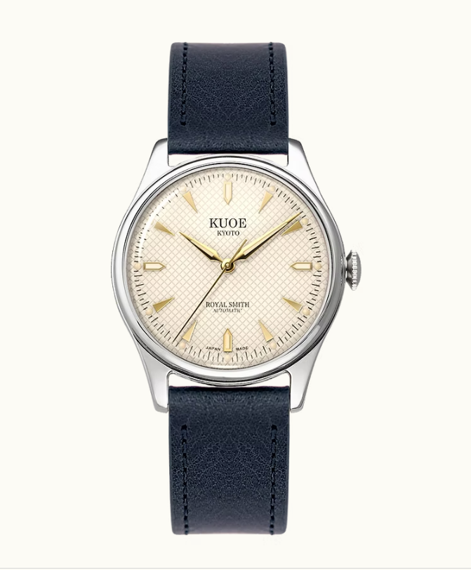 Kuoe ROYAL SMITH 90-006 Silver Case Ivory Dial