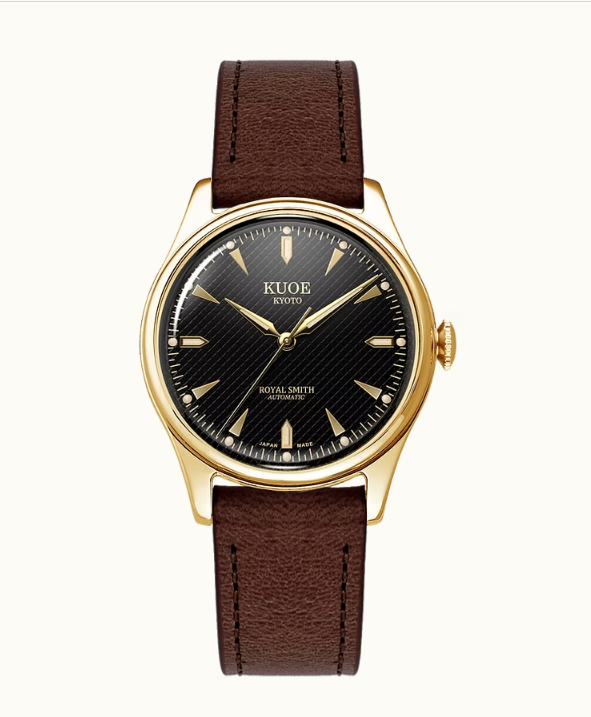 Kuoe ROYAL SMITH 90-006 Gold Case Black Dial