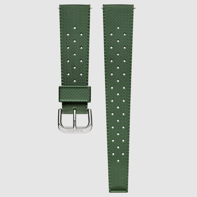 Baltic Rubber Sport Straps - Stainless Steel / Medium