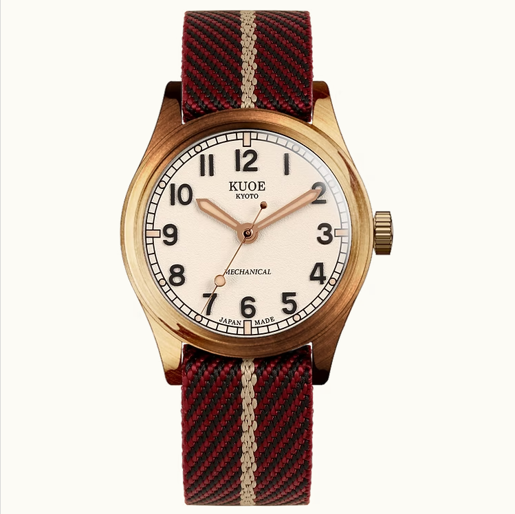 Kuoe OLD SMITH 90-002 35mm Version Bronze Case Ivory Dial No-Date