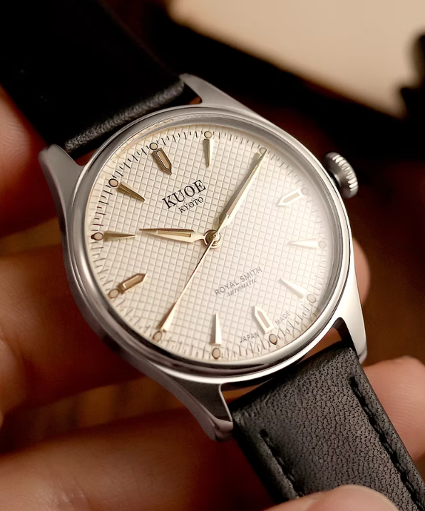 Kuoe ROYAL SMITH 90-006 Silver Case Ivory Dial