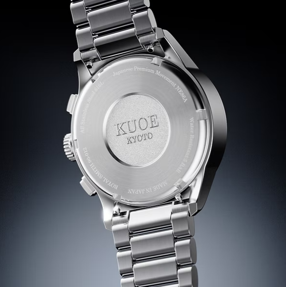 Kuoe ROYAL SMITH 90-012 Automatic Chronograph, Silver with Breguet Numerals
