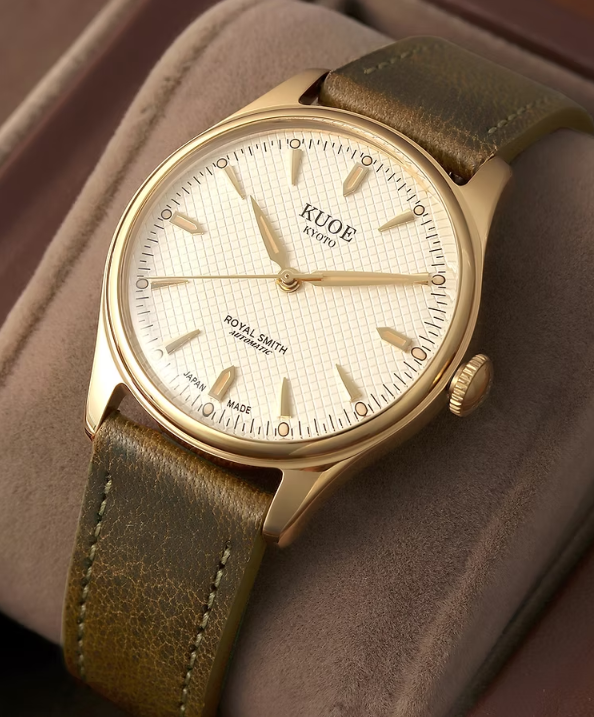 Kuoe ROYAL SMITH 90-006 Gold Case Ivory Dial