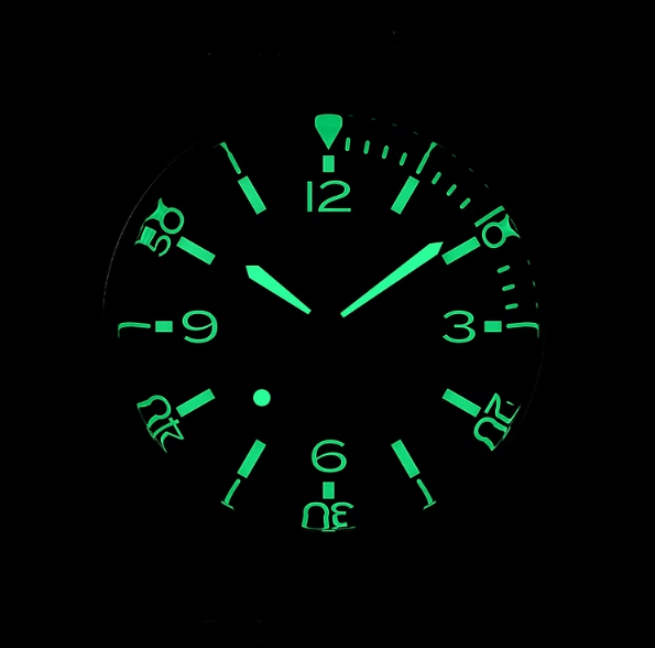 Kuoe SOMBRERO 90-011, Green Linen Textured Dial, 20 BAR Water Resistant