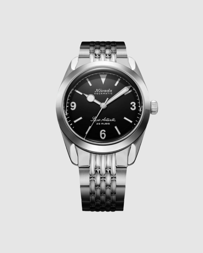 Nivada Grenchen Super Antarctic 3.6.9 Black No Vintage Effect - White Luminous